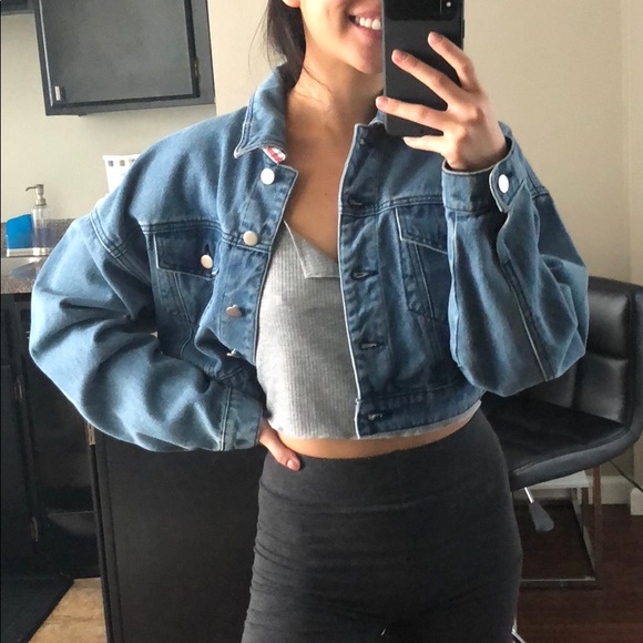 cropped denim jacket oversized